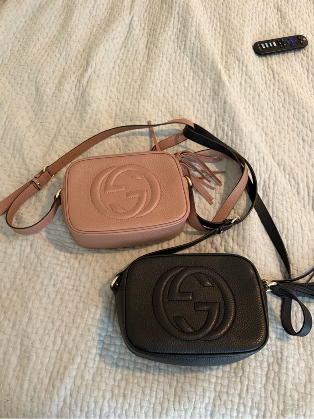 Gucci Soho Disco Crossbody Bags - Pink/Tan and Black Set!